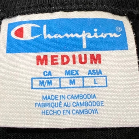 Disney x Champion Mickey Mouse T-Shirt Adult M Black Retro Cartoon Graphic Tee - Picture 8 of 9